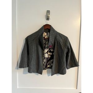 Gray lined bolero